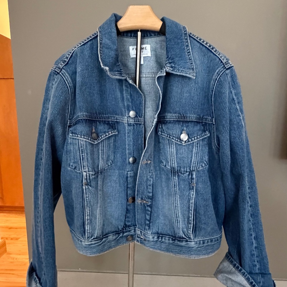 Frame Jean Jacket Cropped Sz:L